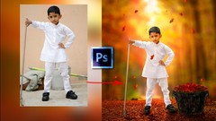 Photo Composite in Photoshop-The Autumn Collector