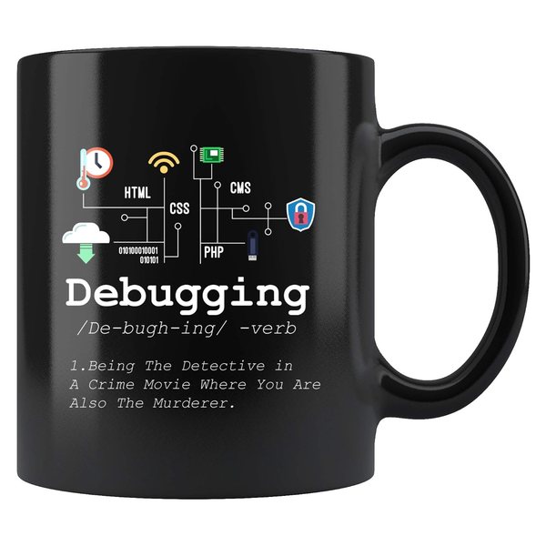 Debugging Definition mug, black