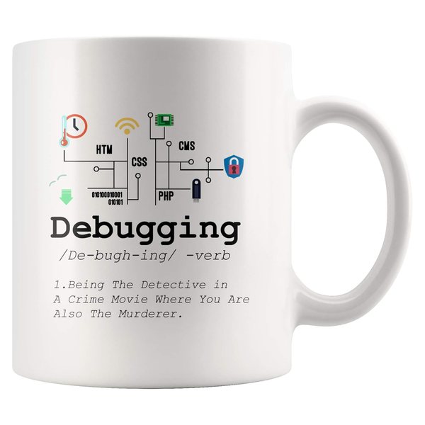 Debugging Definition mug, white