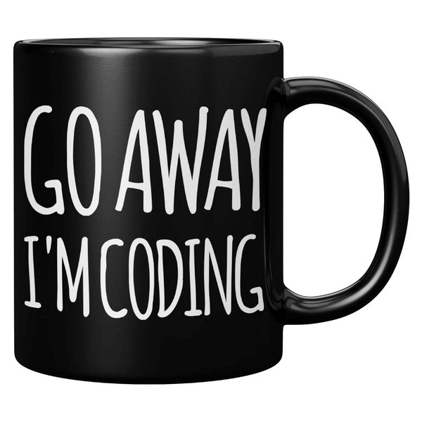 Go Away, I'm Coding mug