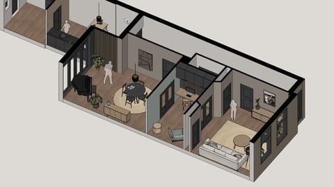 How to make a 3D floor plan interior design in SketchUp Free