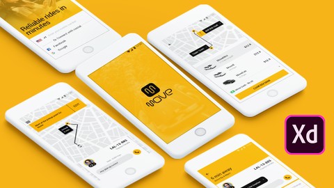 Build Real World Uber App In Adobe XD 2021