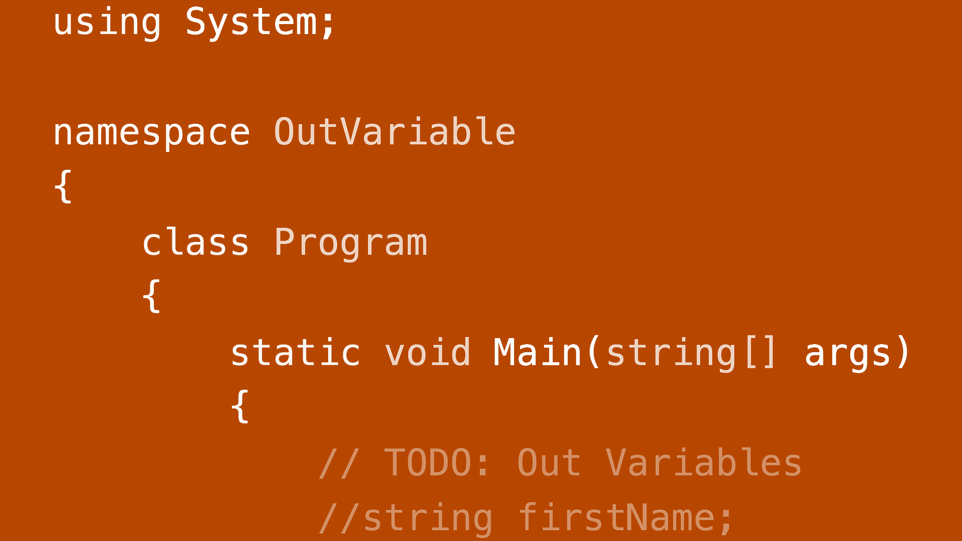 C# 7 First Look