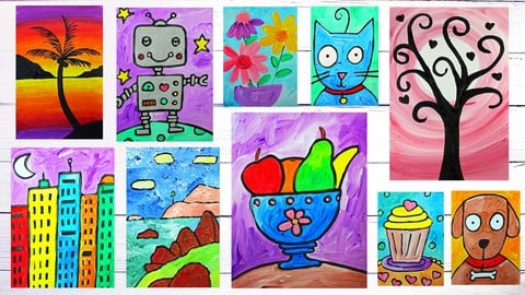 Draw & Paint With Color: 12 Fun & Easy Art Projects for Kids