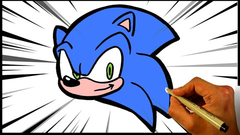 How to Draw Sonic the Hedgehog I Cartoon Drawing Animation