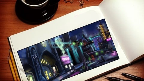 How to Draw and Color Backgrounds plus Composition