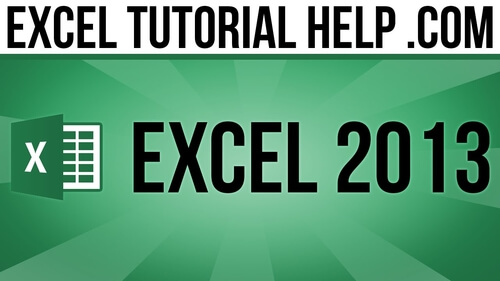 Excel 2013 Tutorial