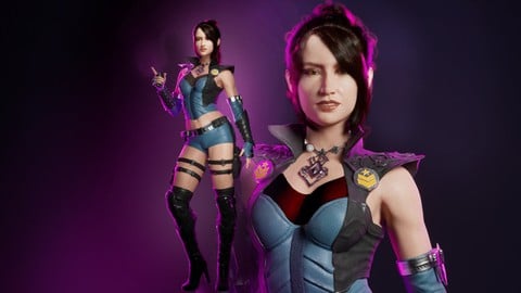 Female Assassin Game Character Creation in Blender