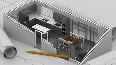 Kitchen Design in Blender 3D & Real-Time Rendering