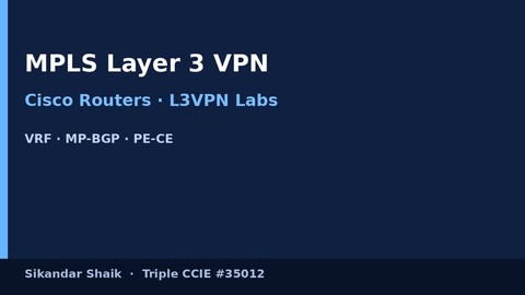 MPLS Layer 3 VPN on Cisco Routers