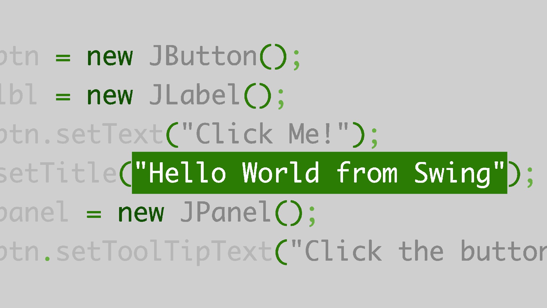 Learn Java with Swing