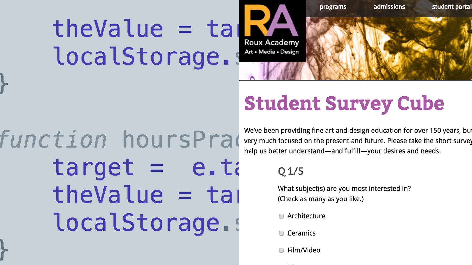 Creating Surveys with HTML5