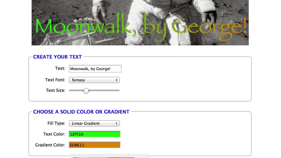 Creating Photo Card Titles with HTML5