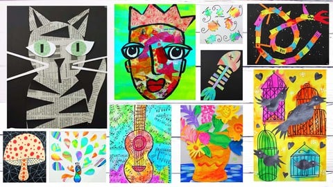 Mixed-Media Collage Workshop: 10 EASY Art Projects for Kids