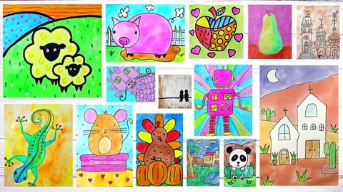 Fun Art for Kids: Mixed-Media Drawing & Painting Projects