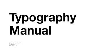 Typography & Design