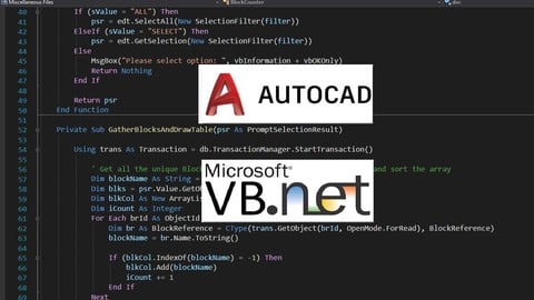 Learn AutoCAD Programming using VB.NET - Hands On!